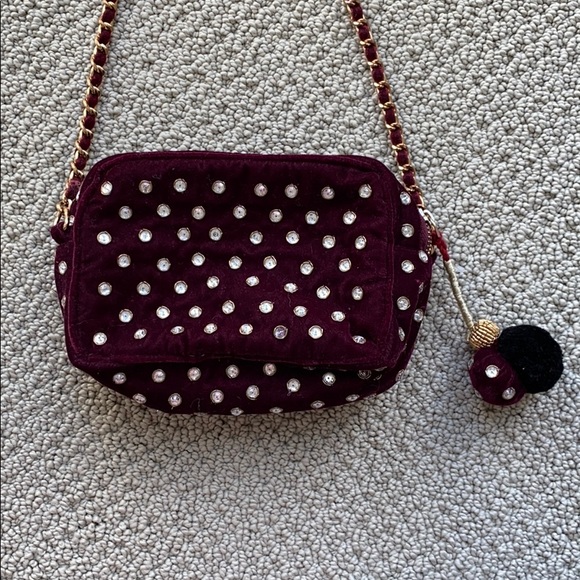 Zara Velvet Handbag with Shimmer - Picture 3 of 8
